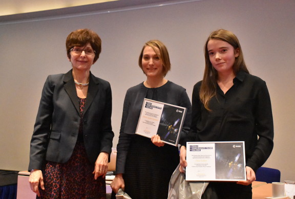 Elisa Gallon and Denise Carolin Huebner, together with Magali Vaissiere, Director of TIA