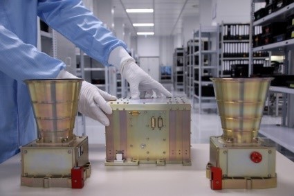 ASTROgyro combines two independent technologies:  star recognition/tracking and gyroscopic function. Photo credit:  Jena-Optronik GmbH