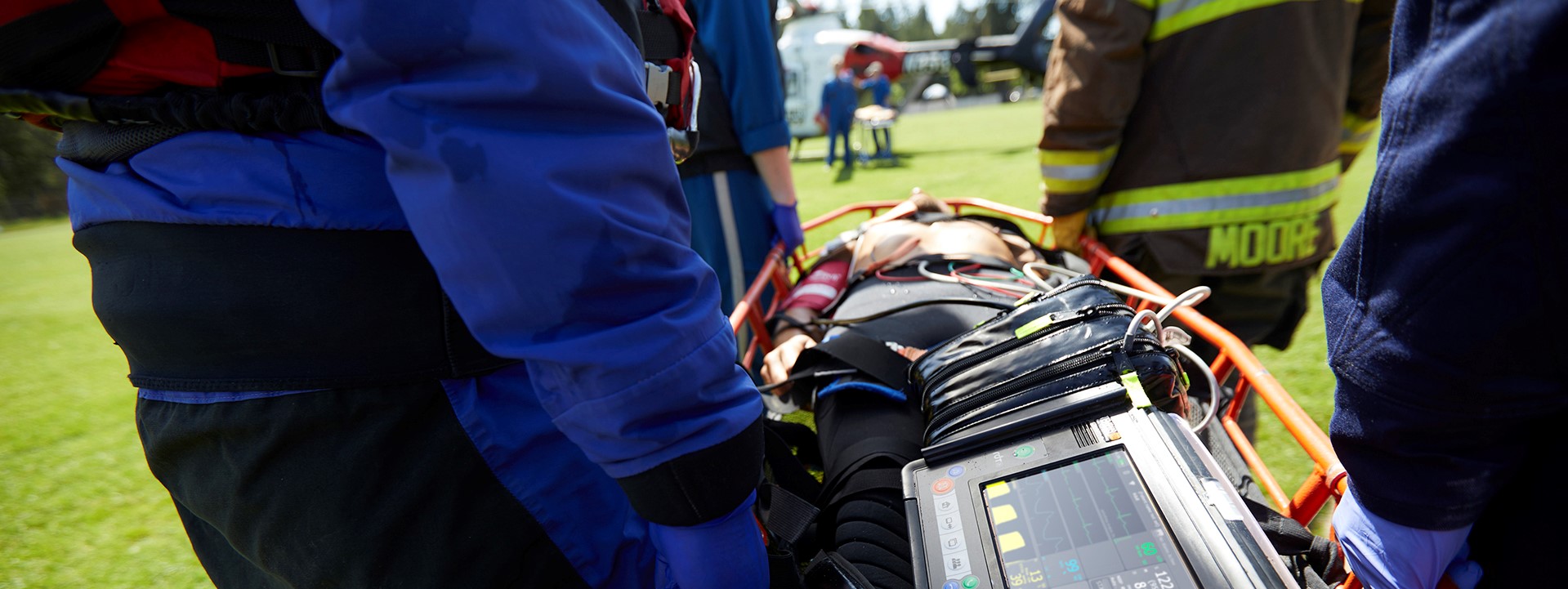 Tempus device live streams patient data from air ambulance to receiving hospital. Image credit: Philips