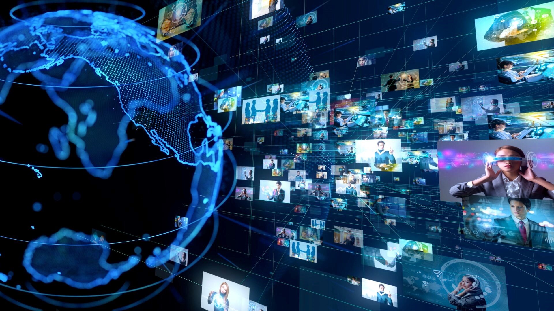 5G capabilities in front of the Earth