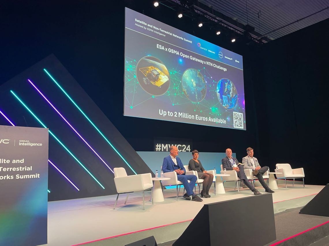 Speakers on stage at the Mobile World Congress